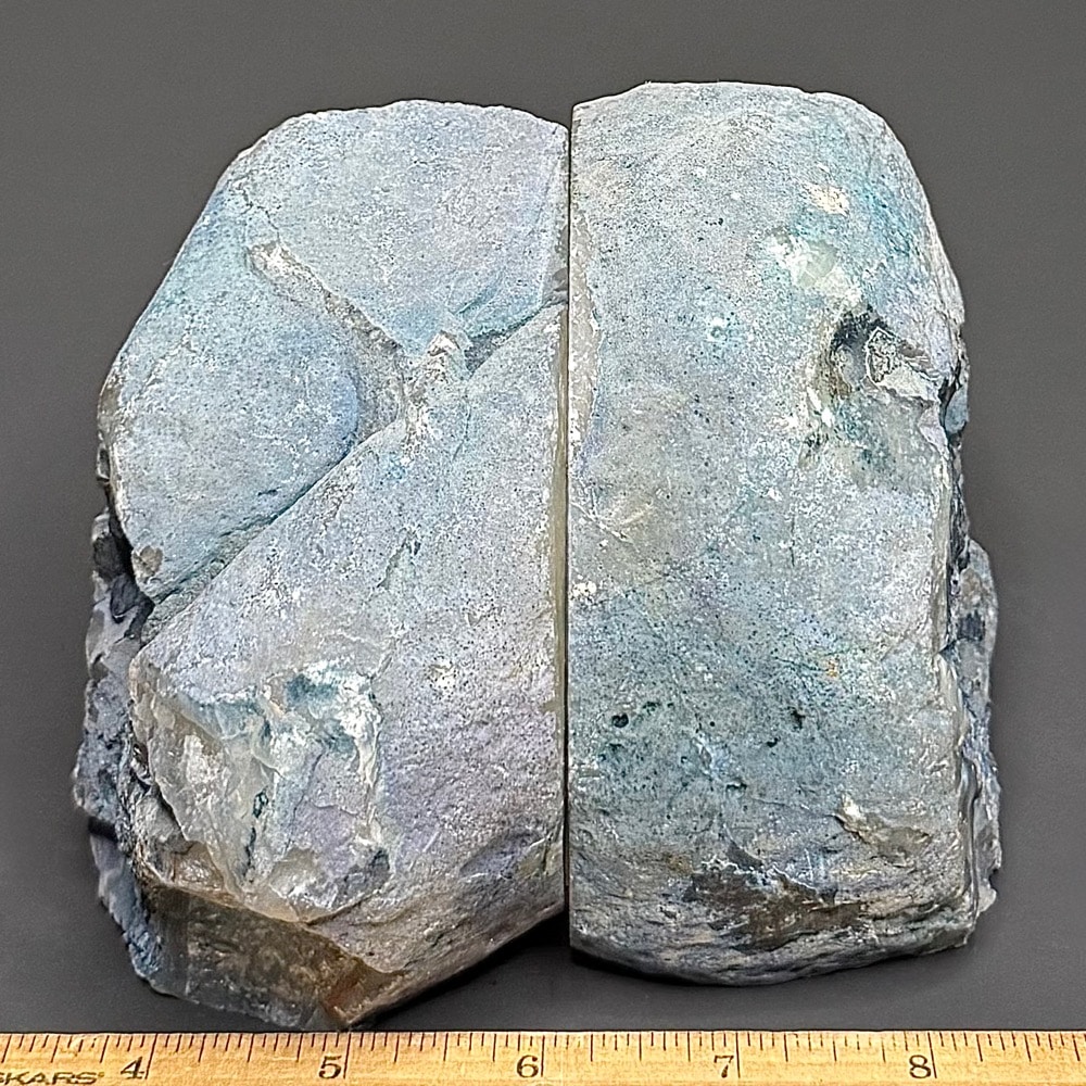 BK811 Teal Brazilian Agate Bookends - Image 3