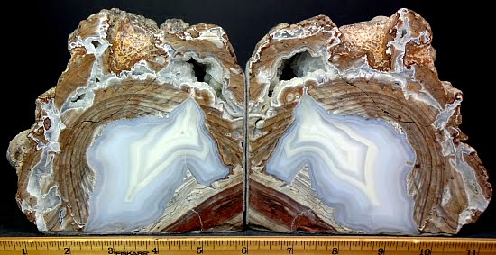 set of Dugway Geode bookends