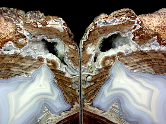 set of Dugway Geode bookends