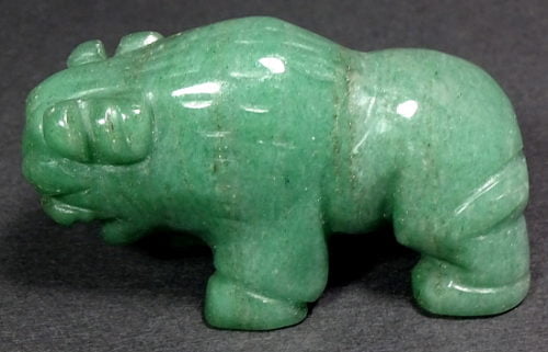 Buffalo made from Green Aventurine