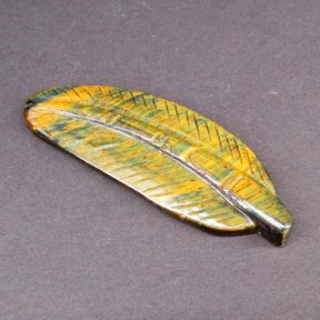 Blue Gold Tiger Eye Feather