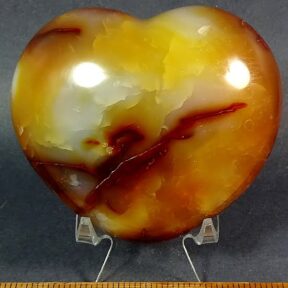 Heart carved from Carnelian Agate