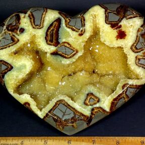 gemstone Heart made from Septarian Nodule from Madagascar
