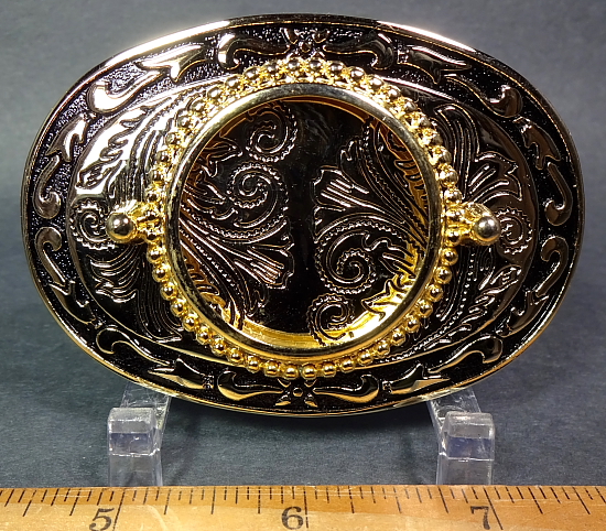 Gold plated belt buckle