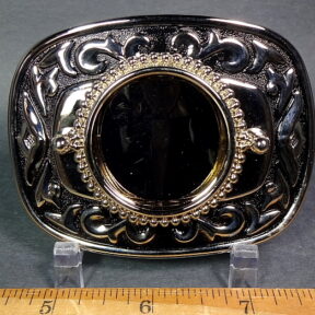 Silver plated belt buckle