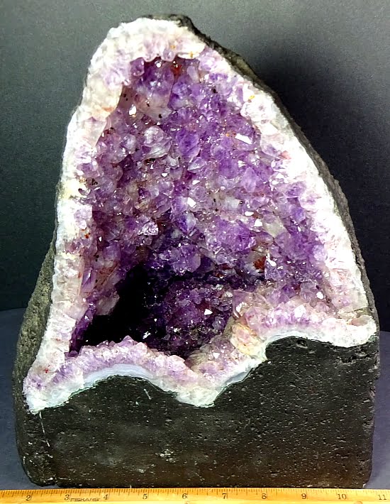 Purple Amethyst Cathedral with  Purple tipped crystals