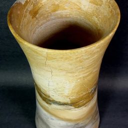 vase carved from Peacock Marble from China