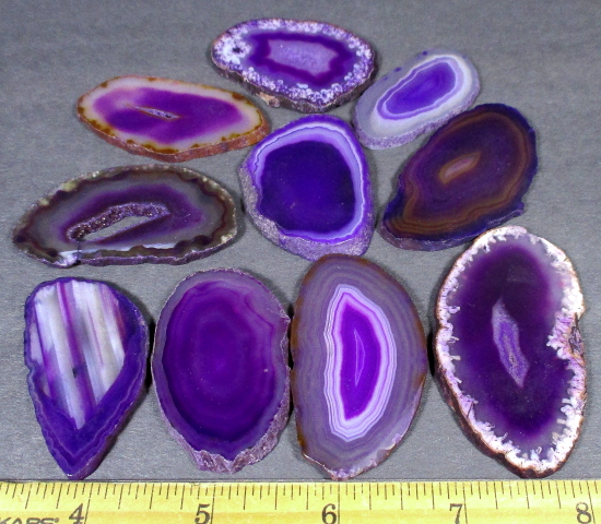 Small Purple Brazilian Agate Slabs