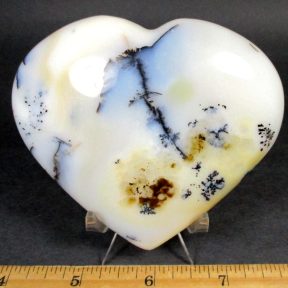 H102 Black Skin Agate Heart