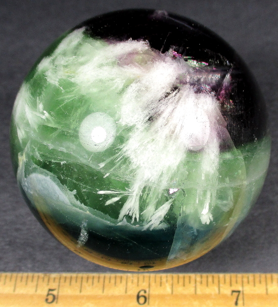 SP906 Flower Fluorite Sphere