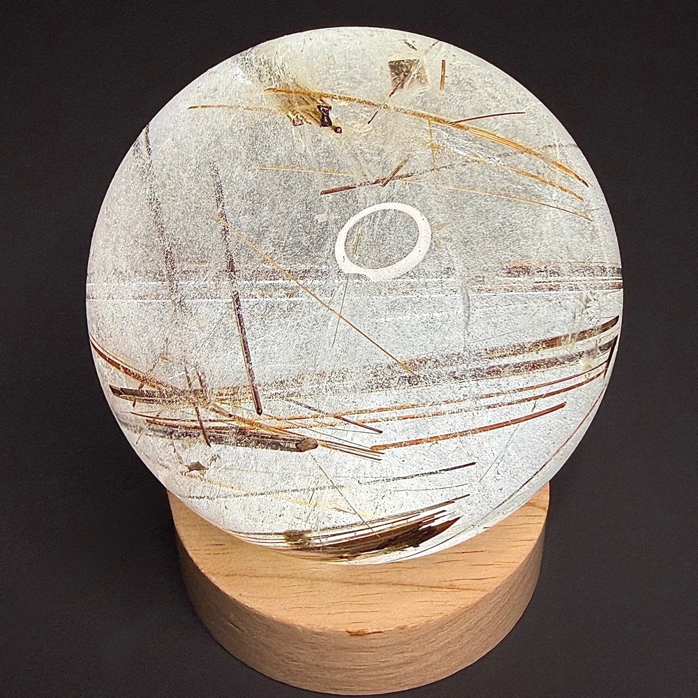 Gal714 RUTILATED QUARTZ SPHERE