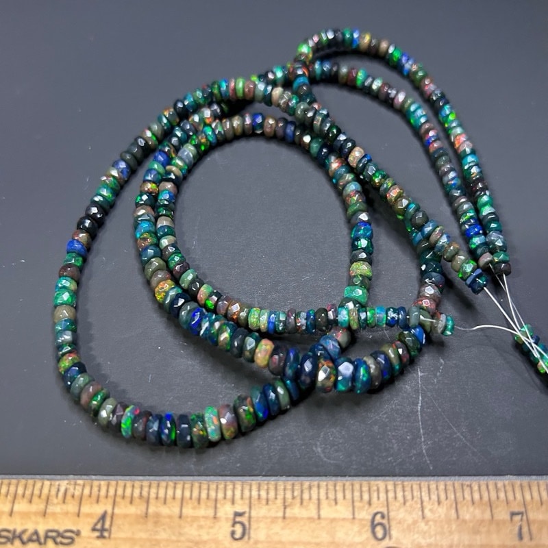 B106 Black Opal Faceted Beads - Image 3